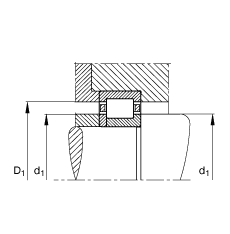 Բ NUP2232-E-M1,  DIN 5412-1 ׼Ҫߴ, λ, ɷ, ּ