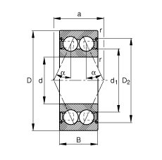 ǽӴ 3809-B-2Z-TVH, ˫У˫϶ܷ⣬Ӵ  = 25