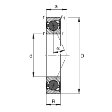  HCB71916-E-2RSD-T-P4S, ڣɶԻԪװӴ  = 25㣬մഽܷ⣬ǽӴƹ