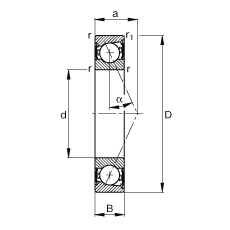  B7018-E-2RSD-T-P4S, ڣɶ԰װӴ  = 25㣬ഽܷ⣬ǽӴƹ