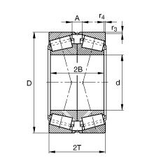 Բ׶ 32064-X-N11CA,  DIN ISO 355 / DIN 720 ׼Ҫߴ磬ɷ룬XͳɶԲãڲ϶