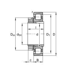 ι 20222-K-MB-C3 + H222,  DIN 635  DIN 5415 ׼Ҫߴ, ׶׺ͽ