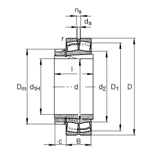 Ĺ 22328-E1-K-T41A + H2328,  DIN 635-2 ׼Ҫߴ, ׶׺ͽ