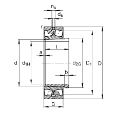 Ĺ 23964-K-MB + AH3964G,  DIN 635-2 ׼Ҫߴ, ׶׺ж